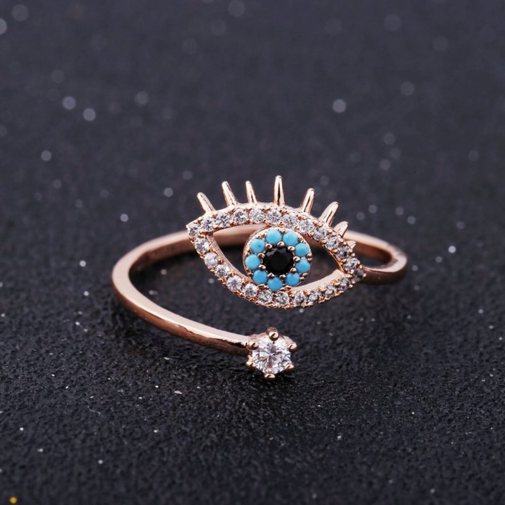 Gorgeous Evil Eye CZ Ring, NEW - Picture 6 of 6